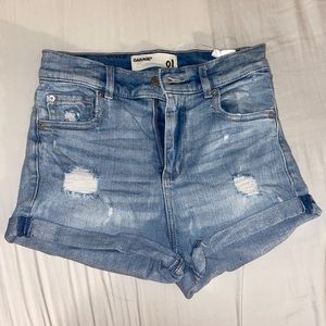 garage jean shorts high waisted